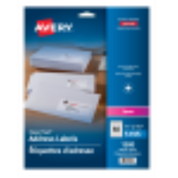 5195 WHITE, EASY PEEL, 1 3/4" X 2/3", PERMANENT,  LARGER RET