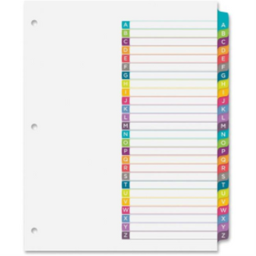 11844 READY INDEX ARCHED TABS LASER/INKJET CONTEMPORARY, A-Z