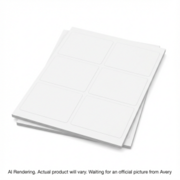 5392 NAME BADGE LABELS, CARD REFILLS 4" X 3", 50 SHEETS/BOX,