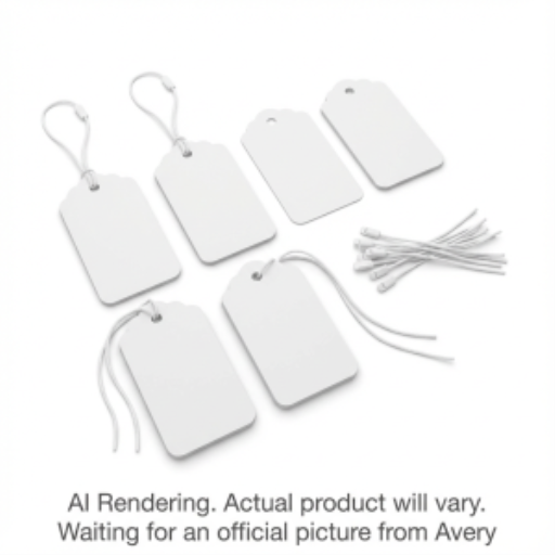Avery Laser/Inkjet White Printable Tags w Strings, 2" x 1?", 10 sheets/env, 180 tags/env