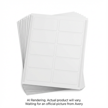 Avery Waterproof Laser Labels, 2" x 4", Permanent, White, 10 sheets/pack, 100 labels/pack