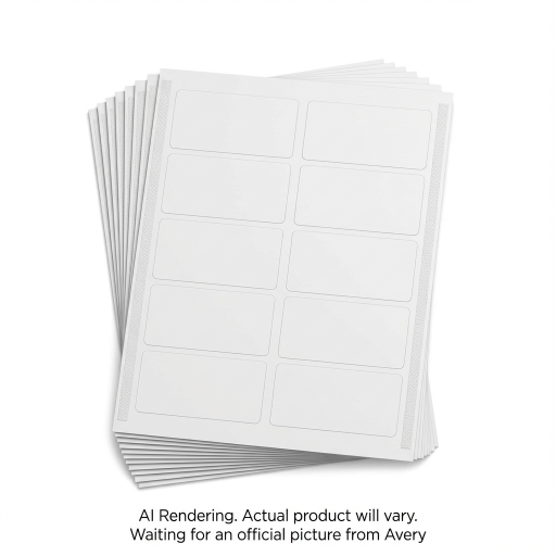 Avery Waterproof Laser Labels, 2" x 4", Permanent, White, 10 sheets/pack, 100 labels/pack