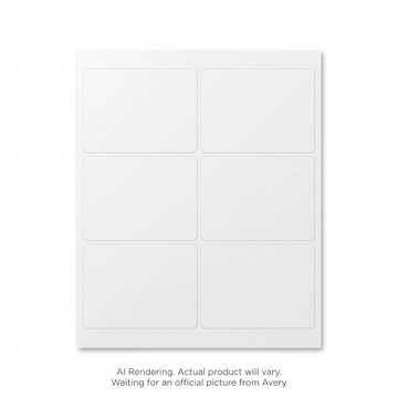 Avery Laser Waterproof Labels, 3?" x 4", Permanent, White, 10 sheets/env, 60 labels/env