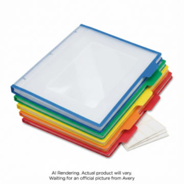 Avery Print or Write Big Tab UltraLast Dividers, 5 Tab Multi-Color, 1 Set
