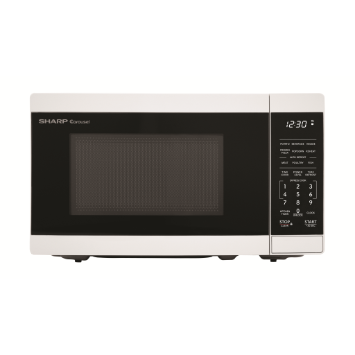 SHARP SMC0760KWC 0.7 cu. ft. 700W White Countertop Microwave Oven with Carousel Turntable System
