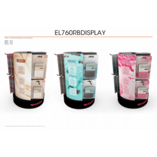 SHARP EL760-Displays Calculator Countertop Display ? Professional Retail Merchandising Solution