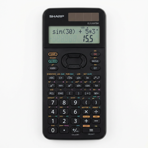 Sharp EL520XTBK Advanced Scientific Calculator ? 420 Professional Functions with Direct Algebraic Logic and Dual Power Support
