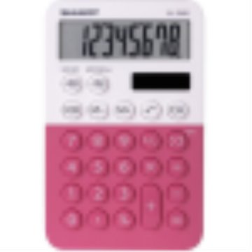 SHARP EL760RBPK XL 8-DIGIT DISPLAY CALCULATOR-RASPBERRY