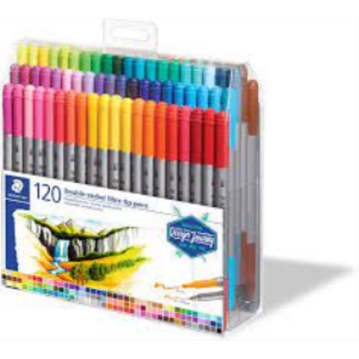 STAEDTLER Double-ended fiber-tip pens pk/120