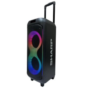 Sharp PS-935 Portable Party Speaker – 50W RMS, 15-Hour Battery, Bluetooth 5.2 & Karaoke