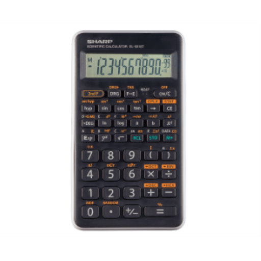 SHARP EL501XTGY Scientific Calculator ? 146 Functions, Hard Case, Gray Accent