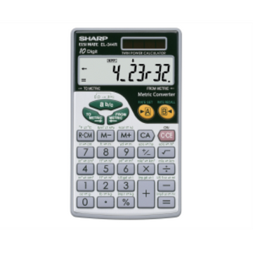 Sharp EL344R Dual-Power Handheld Calculator ? 44 Metric Conversion Functions