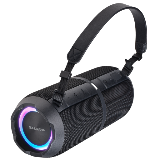 Sharp GX-BT390 Crystal Clear 60W Rugged and Waterproof Bluetooth Speaker, Black