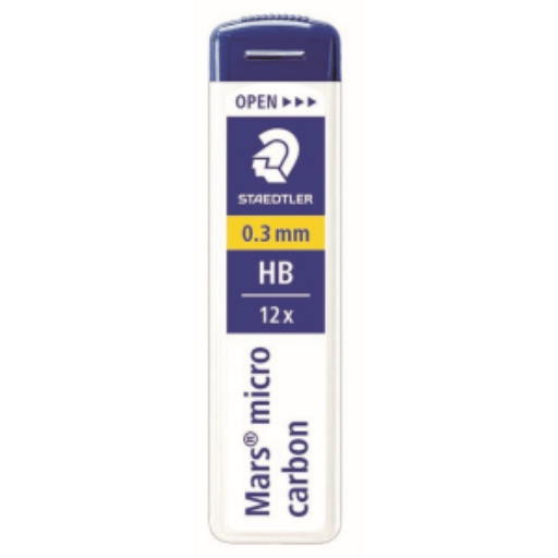 Mechanical pencil lead Mars micro 0.3 HB 12pc