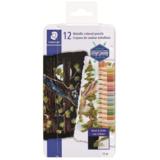 Metallic Col Pencil Metal 12Pc Fsc 100%