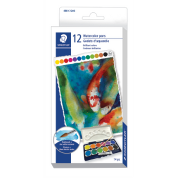 888-C12A602 STAEDTLER-Mars Limited WATERCOLOUR PAINT ASST+BRUS