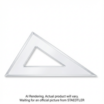 Set square clear acryl.12'' 30/60