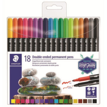 Double-ended perm. pens 18 pcs