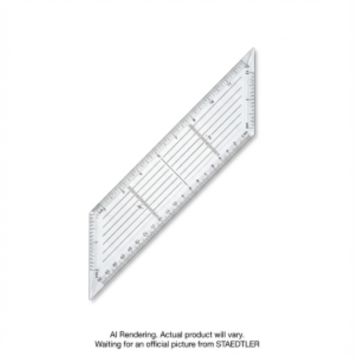 Set square, clear acrylic, 10", 45/90 degrees, high-precision