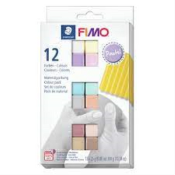 Set Modelling Clay Fimo Soft Pastel Colours 12 Color Pack