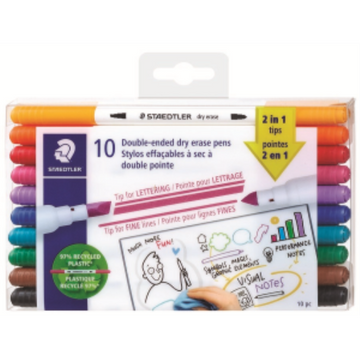 Double-ended dry erase pens 10pc