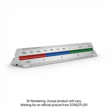 Scale triangle 12'' metal Arch. BK