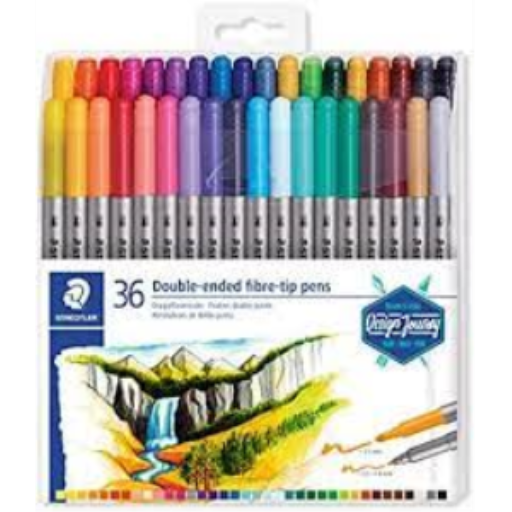 72-Pack Double-Ended Fibre Tip Pens