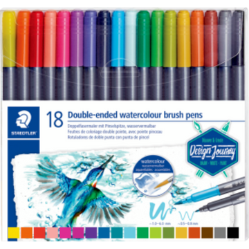 Double-ended watercolor brush 18pcs