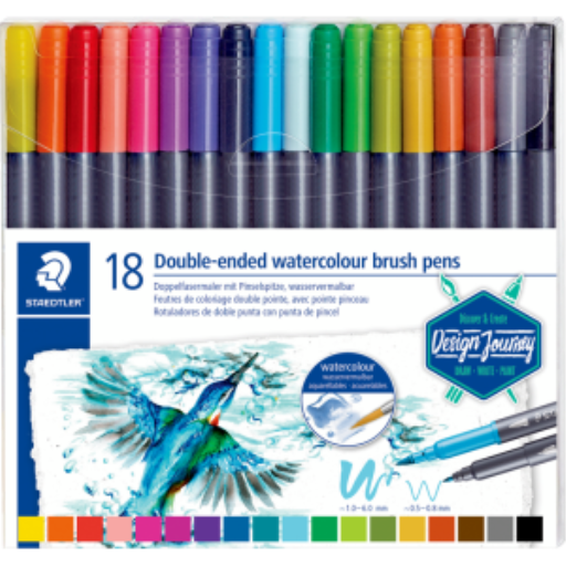 Double-ended watercolor brush 18pcs