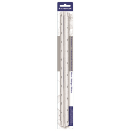 987-18-1BK STAEDTLER-Mars Limited ARCHITECT'S TRIANGULAR SCALE RULE 30cm