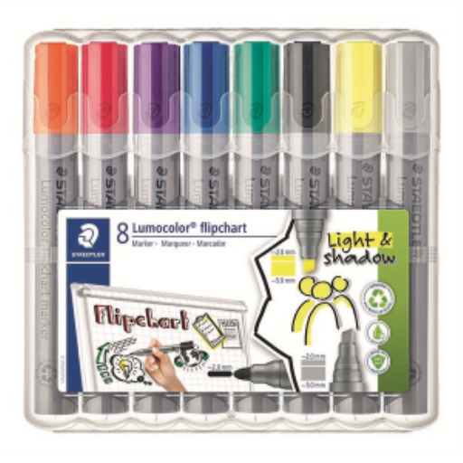 Flipchart Marker Lumocolor 8-piece Box
