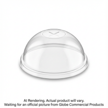 Clear PET Dome Lids with Hole for Clear PET Cold Cups 12oz-20oz, Sleeve of 50