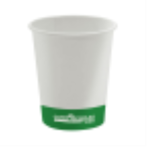 Hot/Cold Compostable Paper Cups - 8oz / White (50 cups Per Pack)