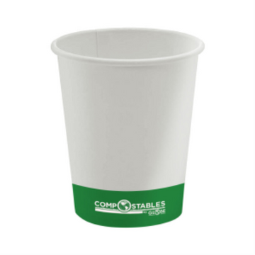 Hot/Cold Compostable Paper Cups - 16oz / White (50 cups Per Pack)