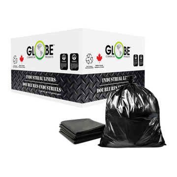 35 X 50" BLACK STRONG LLDPE CAN LINER (GARBAGE BAG), CASE OF 125