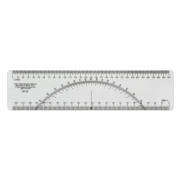 Metric Protractor Ruler with 1:1500, 15cm/6?
R?gle rapporteur m?trique avec ?chelles ? 1:1500,15cm/6 po