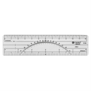 Protractor Ruler 10ths/20ths, 6?
R?gle rapporteur 1/10 et 1/20 au po, 6 po