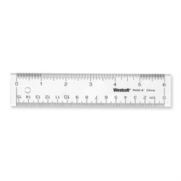 15cm/6" Acrylic Ruler ? Inch/Metric / 
15cm/6 po r?gle en acrylique, pouces/m?trique