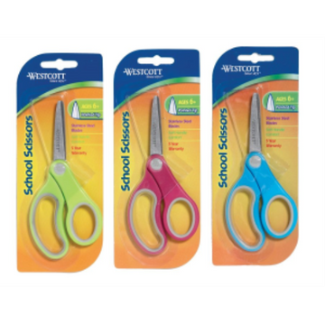 5" Kids Soft Handle Pointed Scissors - Red