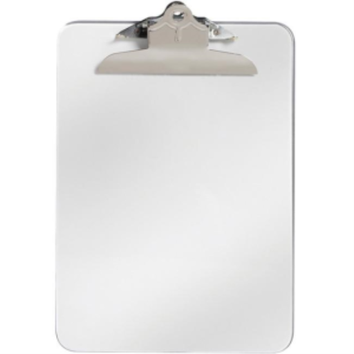 Letter Size ? 9" x 12" - Clear - 6" Spring Clip / 
Format lettre ? 9 po x 12 po - Transparente ? pince ? ressort 6 po