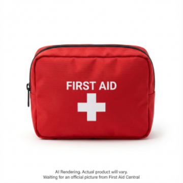 Red Nylon Personal First Aid Kit