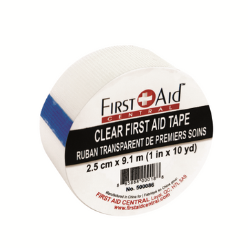 Ruban adhésif transparent de premiers secours, 1 po x 30