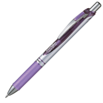EnerGel Retractable Gel Roller, (0.7mm) Metal Tip, Lilac Ink