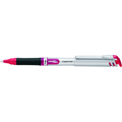EnerGel Liquid Gel Pen, (0.7mm) Metal Tip, Capped, Red Ink