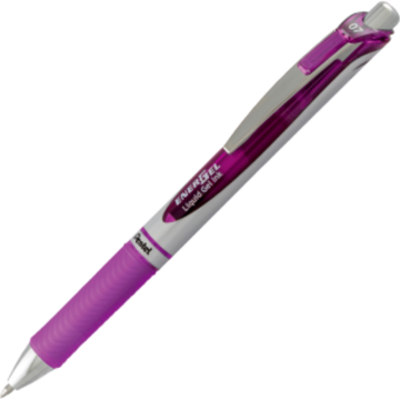 EnerGel Retractable Gel Roller, (0.7mm) Metal Tip, Violet Ink