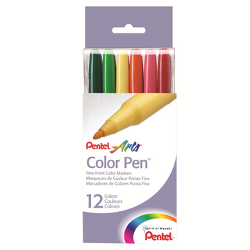 Pentel Arts Colour Pen (2.0mm) 12-Colour Set