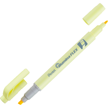 Illumina Flex Liquid Highlighter, Dual Tip - Chisel and Bullet, Pastel Yellow