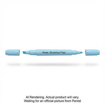 Illumina Flex Liquid Highlighter, Dual Tip - Chisel and Bullet, Pastel Sky Blue