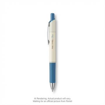 EnerGel Clena Retractable Liquid Gel Pen, (0.5mm) Needle Tip, Blue Accent, Blue Ink