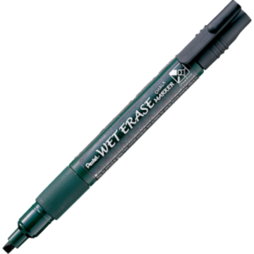 Pentel Arts Wet Erase Chalk Marker, Small Chisel Tip, Black Ink